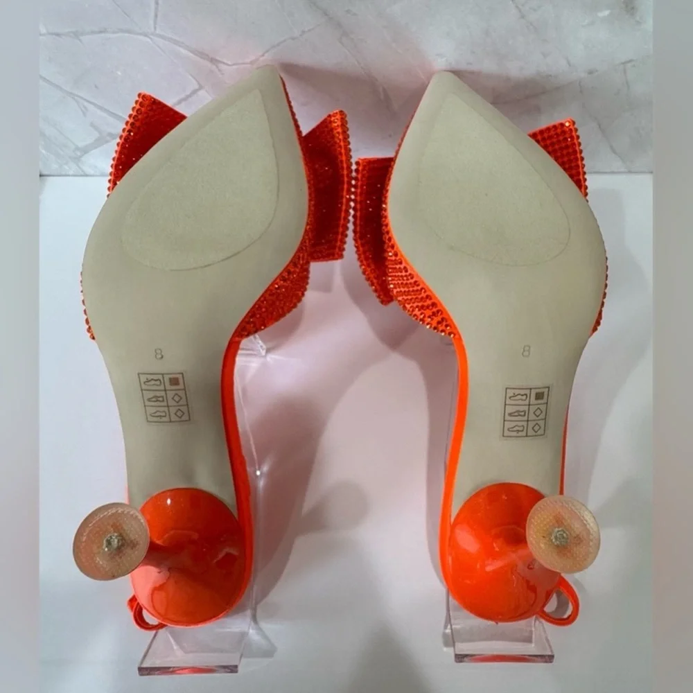 NWOT Jeffrey Campbell Bow Slingback Heels - Picture 4 of 4